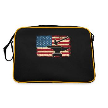 USA Patriotic America Artisan Forgeron - Sac Retro - noir/or - Dos