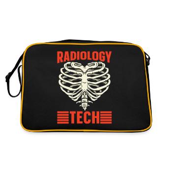 Radiologie Rad Techs Röntgentechniker Geschenk - Retro Tasche - Schwarz/Gold - Hinten