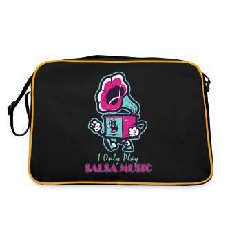 I Only Play Salsa Music - Sac Retro - noir/or - Dos