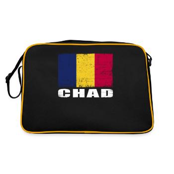 Drapeau du Tchad Grunge Drapeau du Tchad - Sac Retro - noir/or - Dos