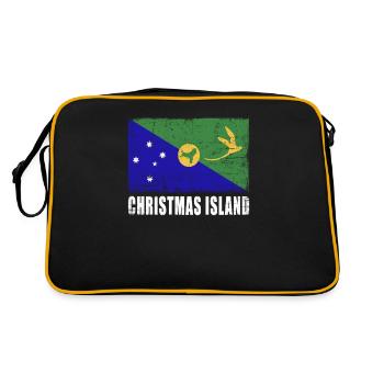 Drapeau de l’île Christmas - Sac Retro - noir/or - Dos