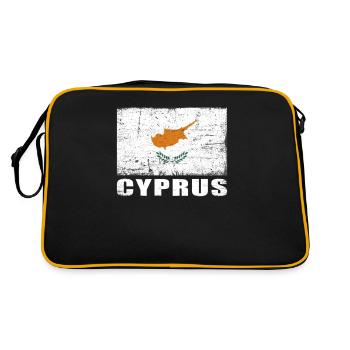 Cyprus Flag Grunge Cyprus Flag - Retro Bag - black/gold - Back