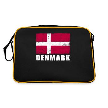 Drapeau du Danemark Grunge Drapeau du Danemark - Sac Retro - noir/or - Dos