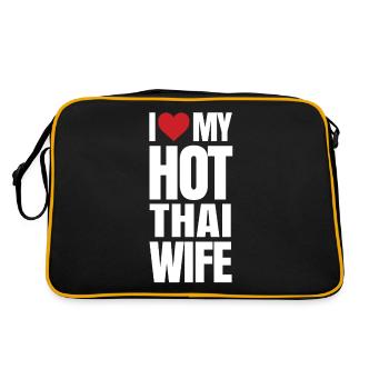 Thai Wife Gift - Retro Bag - black/gold - Back