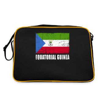 Drapeau de la Guinée équatoriale - Sac Retro - noir/or - Dos