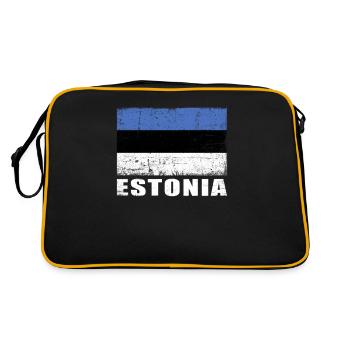 Estonia Flag Grunge Estonia Flag - Retro Bag - black/gold - Back