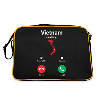 Voyage Vietnam Cadeau - Sac Retro - noir/or - Dos