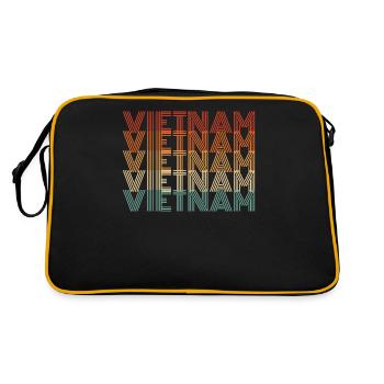 Gift For Residents of Vietnam - Retro Bag - black/gold - Back