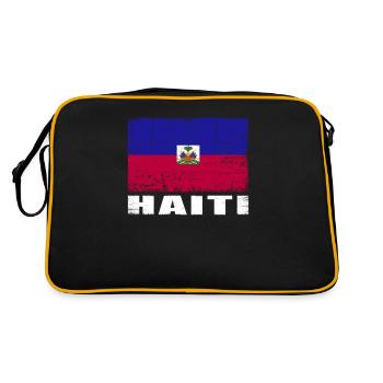 Drapeau d’Haïti Grunge Drapeau d’Haïti - Sac Retro - noir/or - Dos