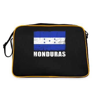 Drapeau du Honduras Grunge Drapeau du Honduras - Sac Retro - noir/or - Dos
