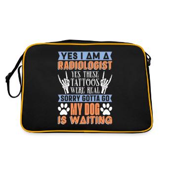 Radiology Hospital X-ray Technician Gift - Retro Bag - black/gold - Back