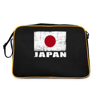 Drapeau du Japon Grunge Drapeau du Japon - Sac Retro - noir/or - Dos