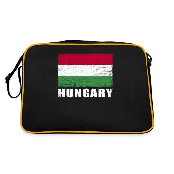 Hongrie Drapeau Grunge Hongrie Drapeau - Sac Retro - noir/or - Dos