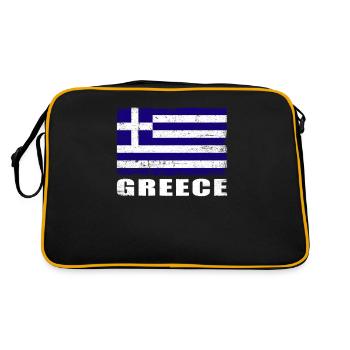 Grèce Drapeau Grunge Grèce Drapeau - Sac Retro - noir/or - Dos