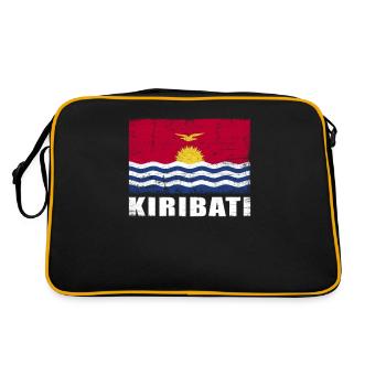 Kiribati Drapeau Grunge Kiribati Drapeau - Sac Retro - noir/or - Dos