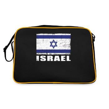 Drapeau d’Israël Grunge Drapeau d’Israël - Sac Retro - noir/or - Dos