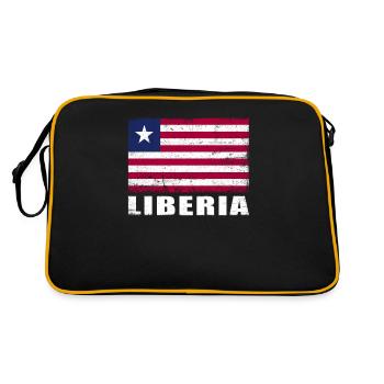 Drapeau du Libéria Grunge Drapeau du Libéria - Sac Retro - noir/or - Dos