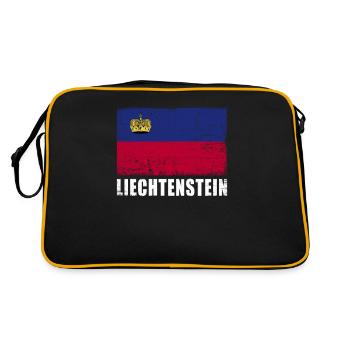 Liechtenstein Flag Grunge Liechtenstein Flag - Retro Bag - black/gold - Back