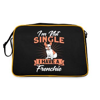 Frenchie Bulldog French Bulldog Gift - Retro Bag - black/gold - Back