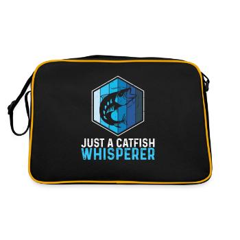 Catfish Whisperer Humour de pêche pour pêcheur de - Sac Retro - noir/or - Dos
