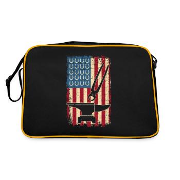 Métallurgiste Maréchal-ferrant Artisan Amérique États-Unis - Sac Retro - noir/or - Dos