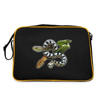 Herpétologiste Serpents Reptiles Loutre Natter - Sac Retro - noir/or - Dos