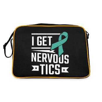 Syndrome de Tourettes Je reçois nerveux TICS Tourette - Sac Retro - noir/or - Dos
