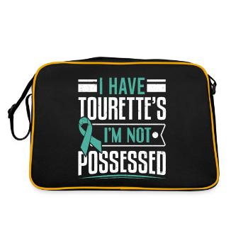 I Have Tourette’s I’m not Possessed Tourette - Retro Bag - black/gold - Back