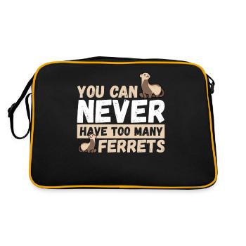 Vous ne pouvez jamais avoir trop de furets pet ferret - Sac Retro - noir/or - Dos