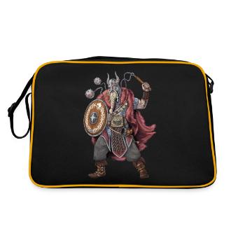 Nordic Viking Warrior - Retro Bag - black/gold - Back