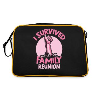 J’ai survécu à une équipe familiale de regroupement familial - Sac Retro - noir/or - Dos