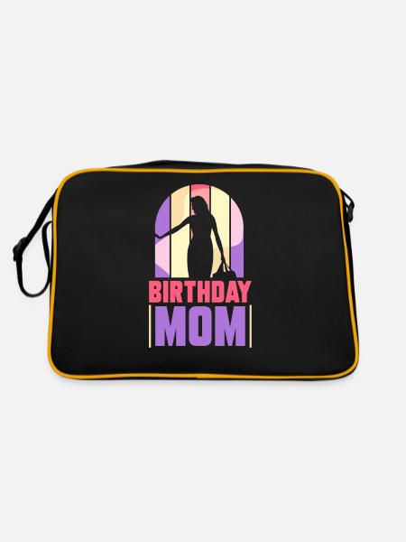 Anniversaire Maman Fête Mère Maman - Sac Retro - noir/or - Dos