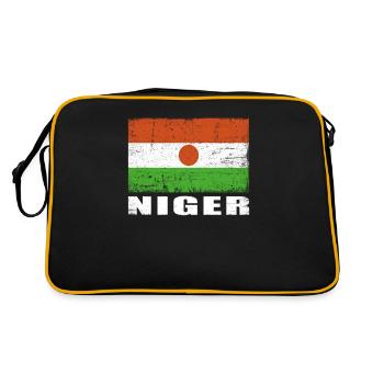 Niger Flag Grunge Niger Flag - Retro Bag - black/gold - Back