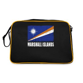 Marshall Islands Flag Grunge Marshall Islands Flag - Retro Bag - black/gold - Back