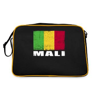 Drapeau du Mali Grunge Drapeau du Mali - Sac Retro - noir/or - Dos