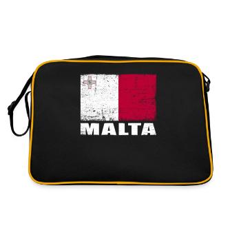 Drapeau de Malte Grunge Drapeau de Malte - Sac Retro - noir/or - Dos