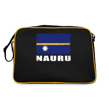 Drapeau de Nauru Grunge Drapeau de Nauru - Sac Retro - noir/or - Dos