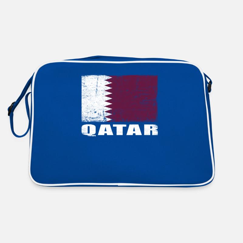 Qatar Flag Grunge Qatar Flag Sac Retro