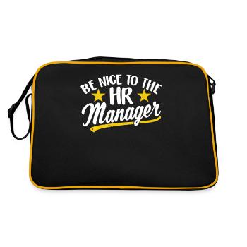 Be Nice To the HR Manager HR HR - Retro Bag - black/gold - Back