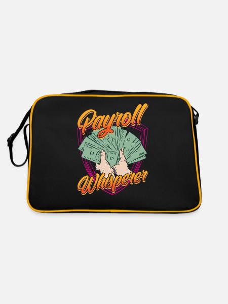 Payroll Whisperer Human Resources HR - Retro Bag - black/gold - Back