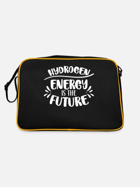 Energy from hydrogen is the future Hydrogen - Retro Bag - black/gold - Back