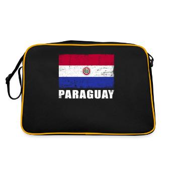 Drapeau du Paraguay Grunge Drapeau du Paraguay - Sac Retro - noir/or - Dos
