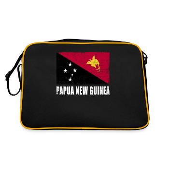 Drapeau de la Papouasie-Nouvelle-Guinée - Sac Retro - noir/or - Dos