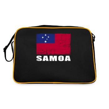 Drapeau samoa Grunge Drapeau samoa - Sac Retro - noir/or - Dos