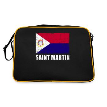 Drapeau de Saint-Martin Grunge Drapeau de Saint-Martin - Sac Retro - noir/or - Dos