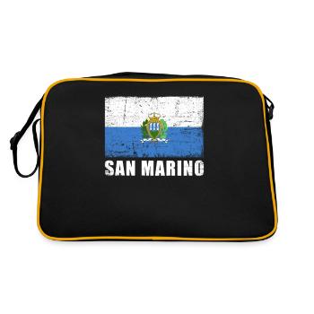 Drapeau de Saint-Marin Grunge Drapeau de Saint-Marin - Sac Retro - noir/or - Dos