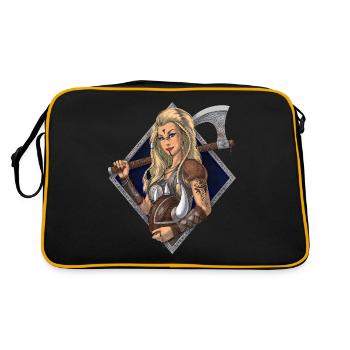 Nordic Viking Warrior - Retro Bag - black/gold - Back