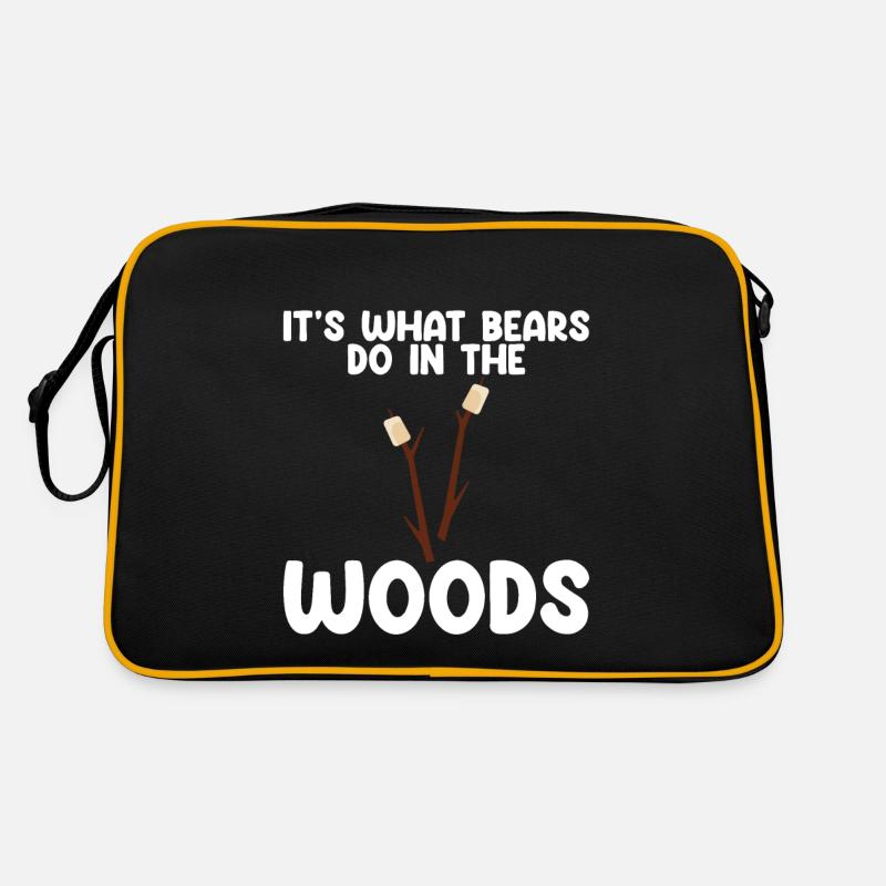 C’est ce que font les ours dans les bois 4 - Sac Retro - noir/or