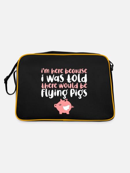 On m’a dit qu’il y aurait des cochons volants 4 - Sac Retro - noir/or - Dos