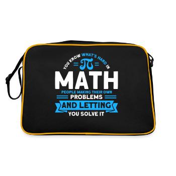 Math Mathematics Science Math Gift - Retro Bag - black/gold - Back